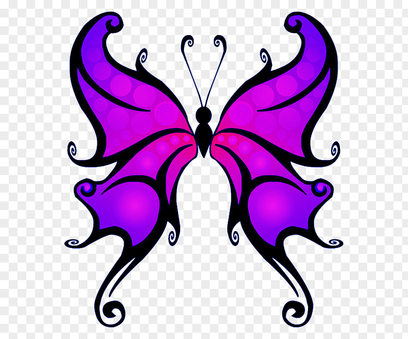 Purple Butterfly Clipart Color Clip Art PNG