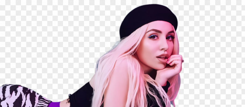 Black Hair Cap Ava Max PNG