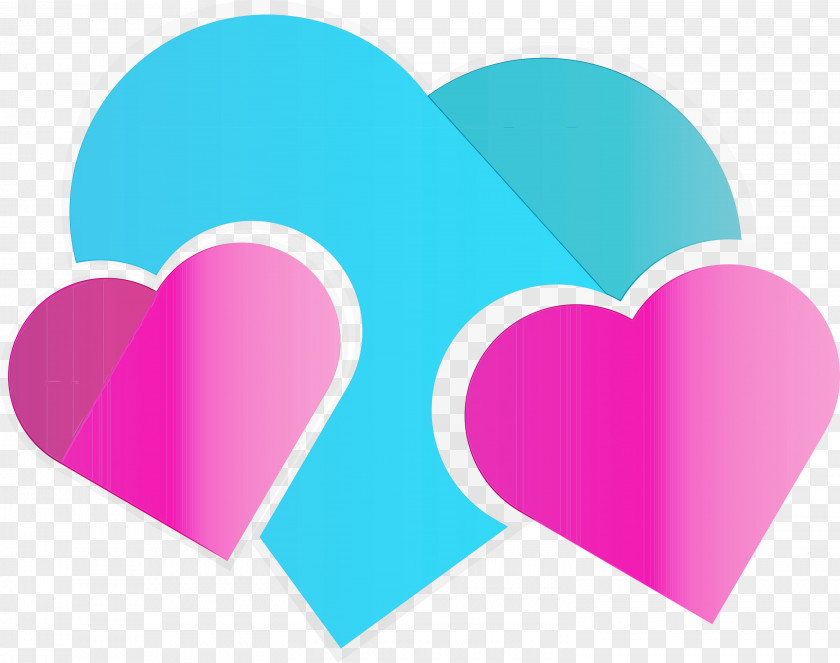Heart Pink Turquoise Magenta Teal PNG