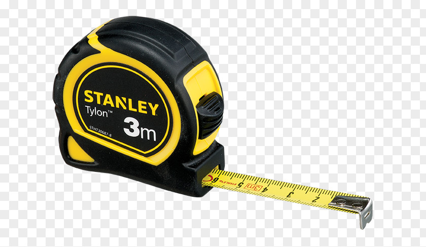 Yellow Tape Measure Stanley Hand Tools Measures Measurement FatMax PNG