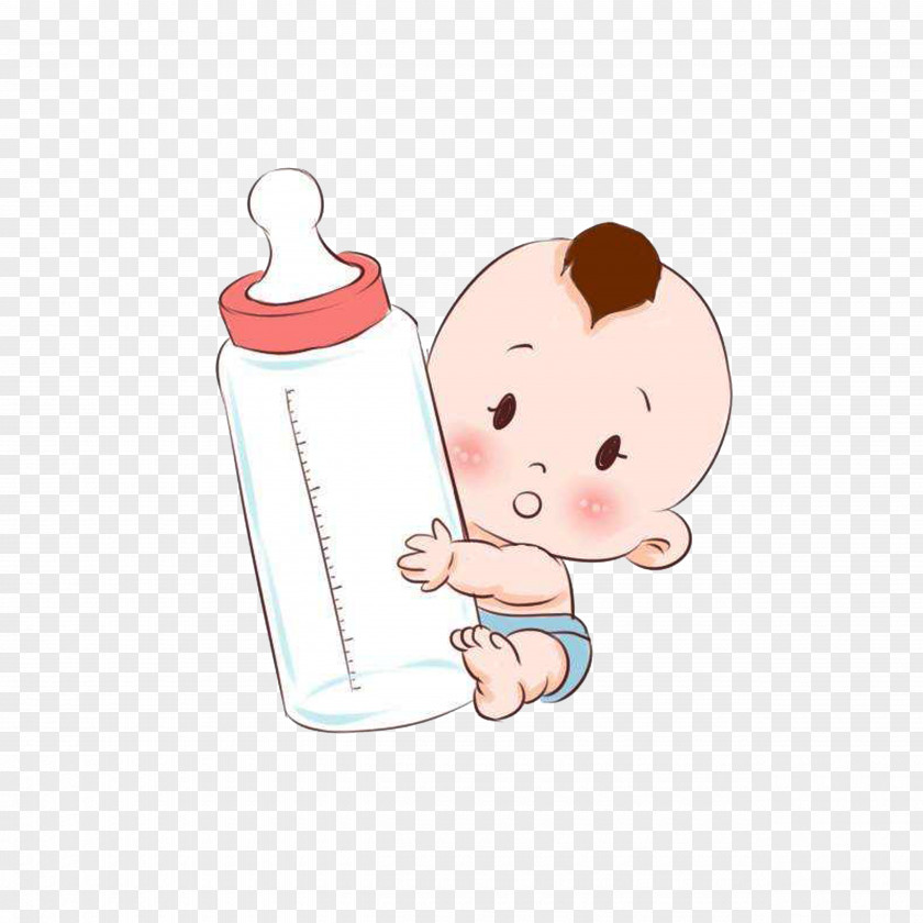 Breast Milk Infant Baby Bottle PNG milk bottle, Hold the bottle to baby milk, animated illustration of holding feeding clipart PNG