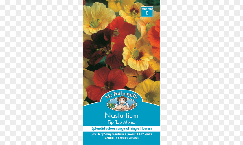 Flower Garden Nasturtium Seed Petal Sowing PNG