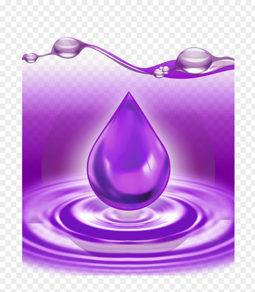 Purple Water Drop Violet Color PNG