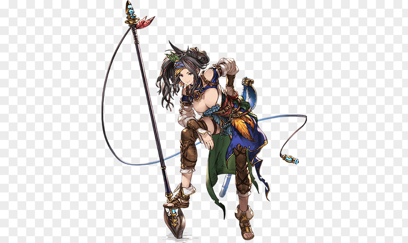 Fantasy Blue Crescent Granblue Weapon Harpoon Sig Holding Fishing PNG