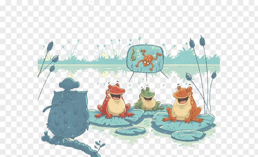 Pond Frog Cartoon Illustrator Illustration PNG