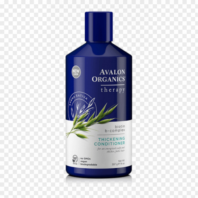 Shampoo Avalon Organics Biotin B-Complex Thickening Therapy Tea Tree Mint Treatment Conditioner PNG