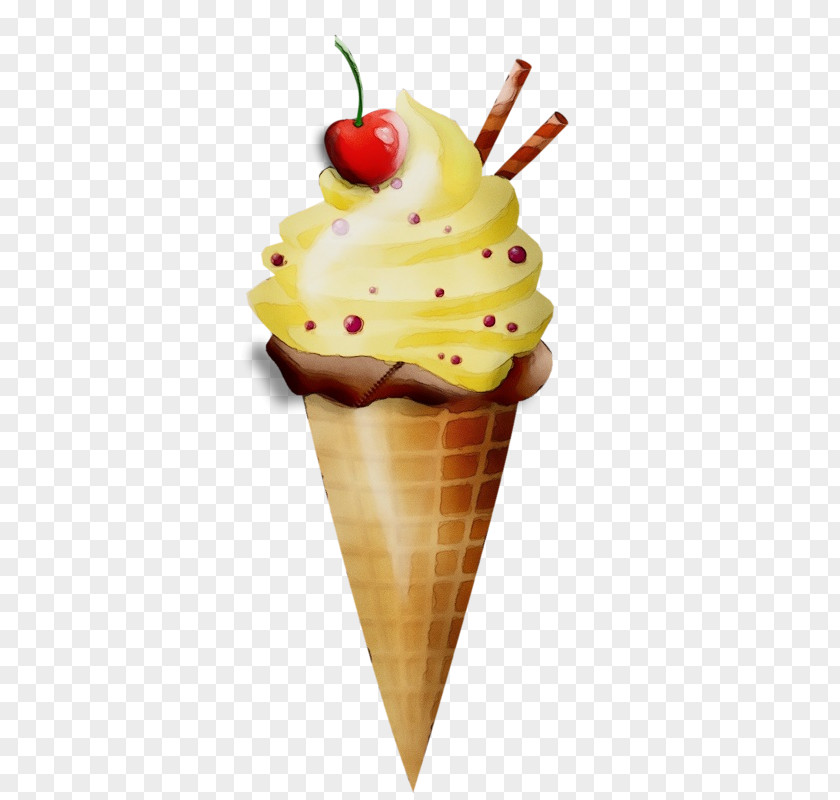 Vanilla Pistachio Ice Cream Cone Background PNG