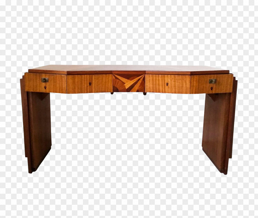 Wooden Desk Art Deco France Table PNG