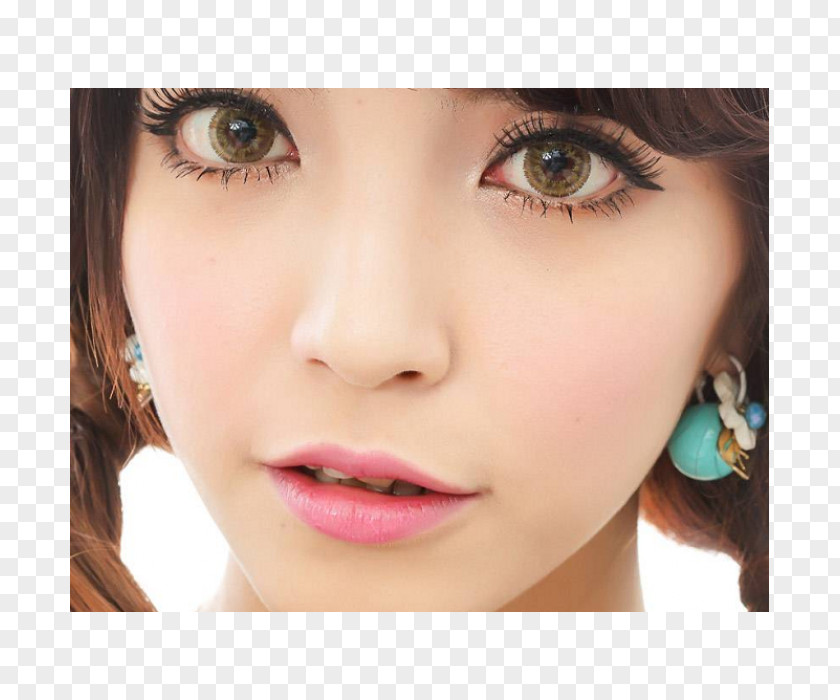 Amber Colored Contact Lenses Eyelash Extensions Eye Liner PNG