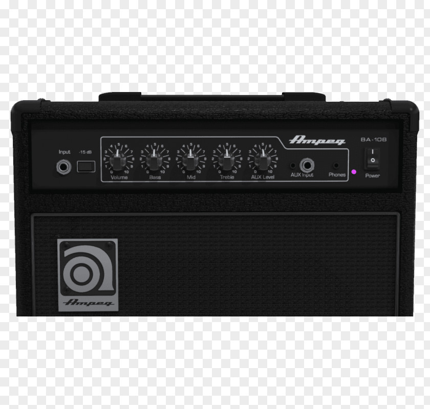 Bass Guitar Amplifier Ampeg BA-108 Instrument PNG