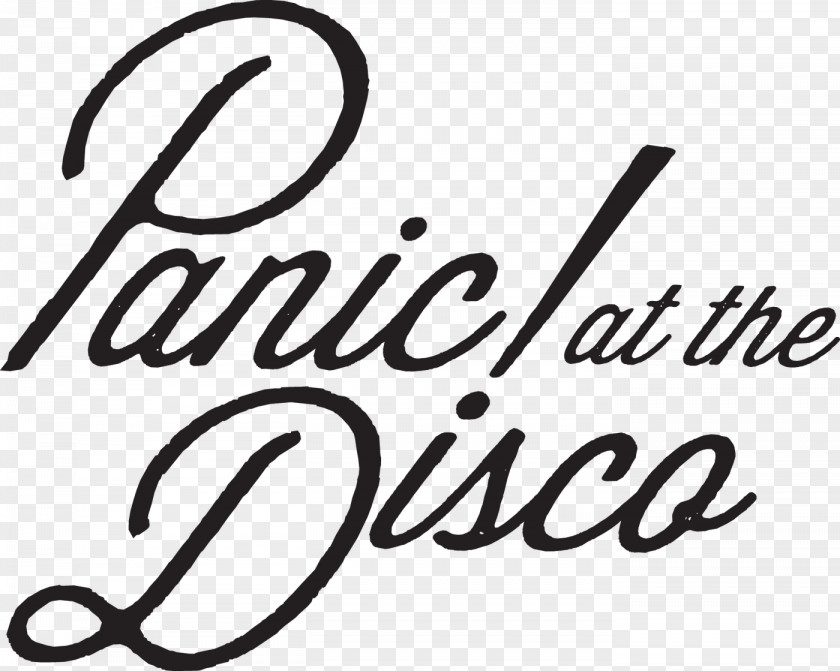 Logo Panic! At The Disco Text Calligraphy Font PNG