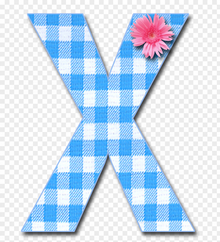 Blue Gingham Alphabet Letter Cricut PNG