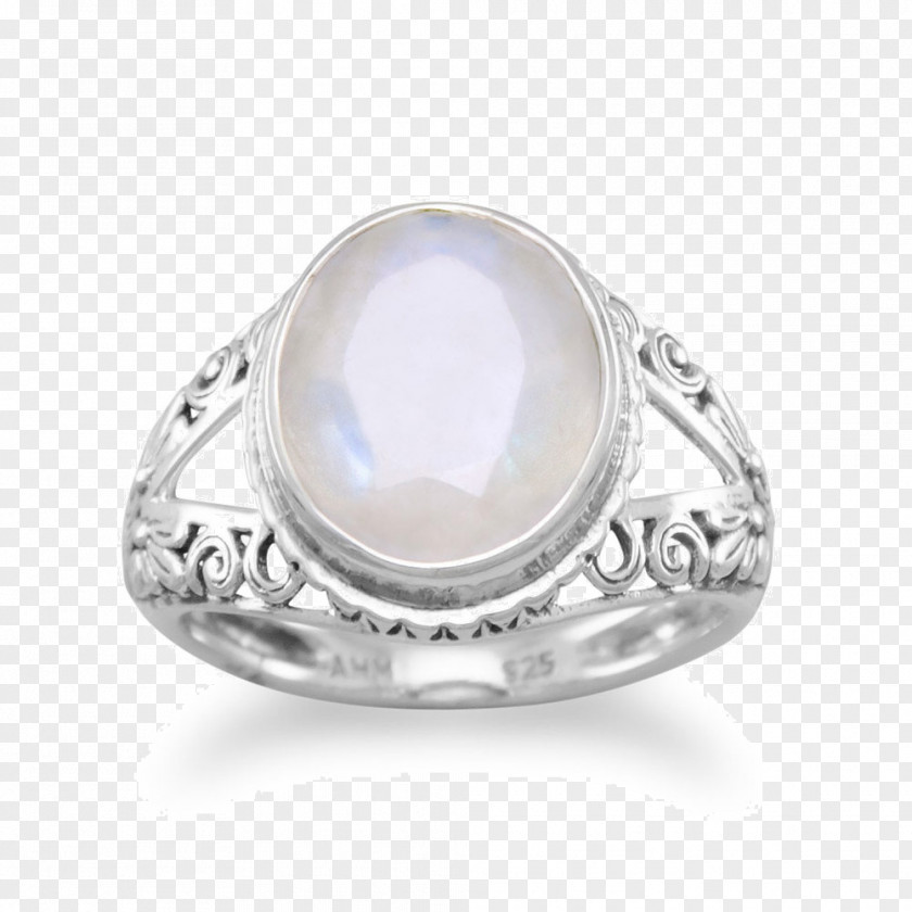 Ring Earring Moonstone Silver Jewellery PNG