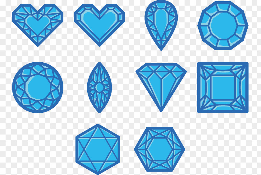 Vector Painted Diamond Euclidean Clip Art PNG