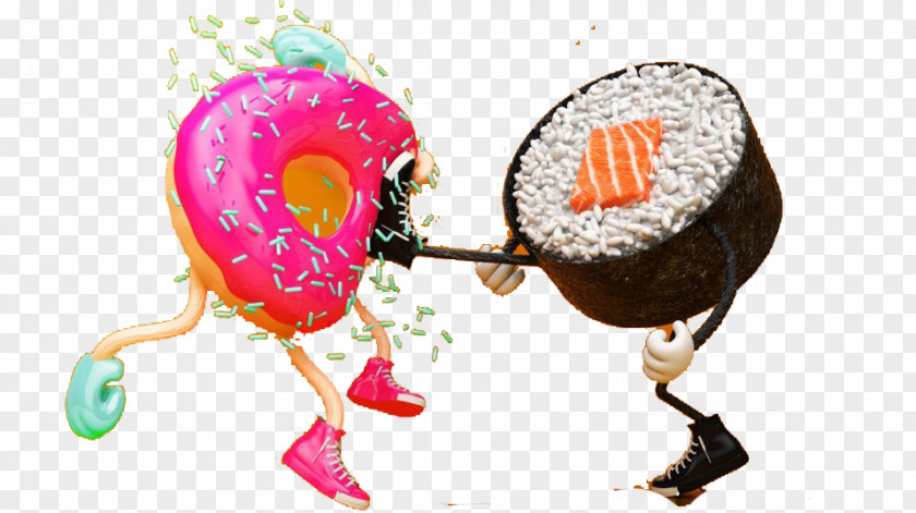 Donuts Sushi Boxing Illustrator Doughnut Illustration PNG