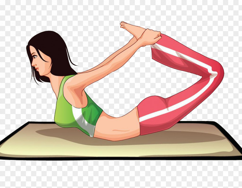 Yoga Cartoon Illustration PNG