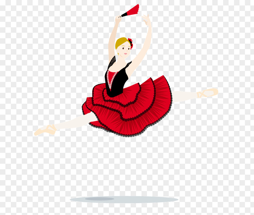 Ballet Silhouette Headgear Character Fiction RED.M PNG
