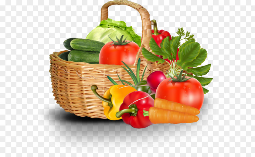 Creative Portable Bamboo Basket Fruits Tomato Soup Vegetable Bell Pepper PNG