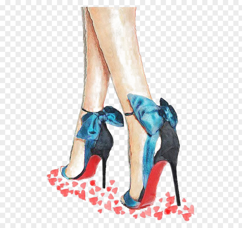 Fashion High Heels High-heeled Footwear Drawing Shoe Illustration PNG