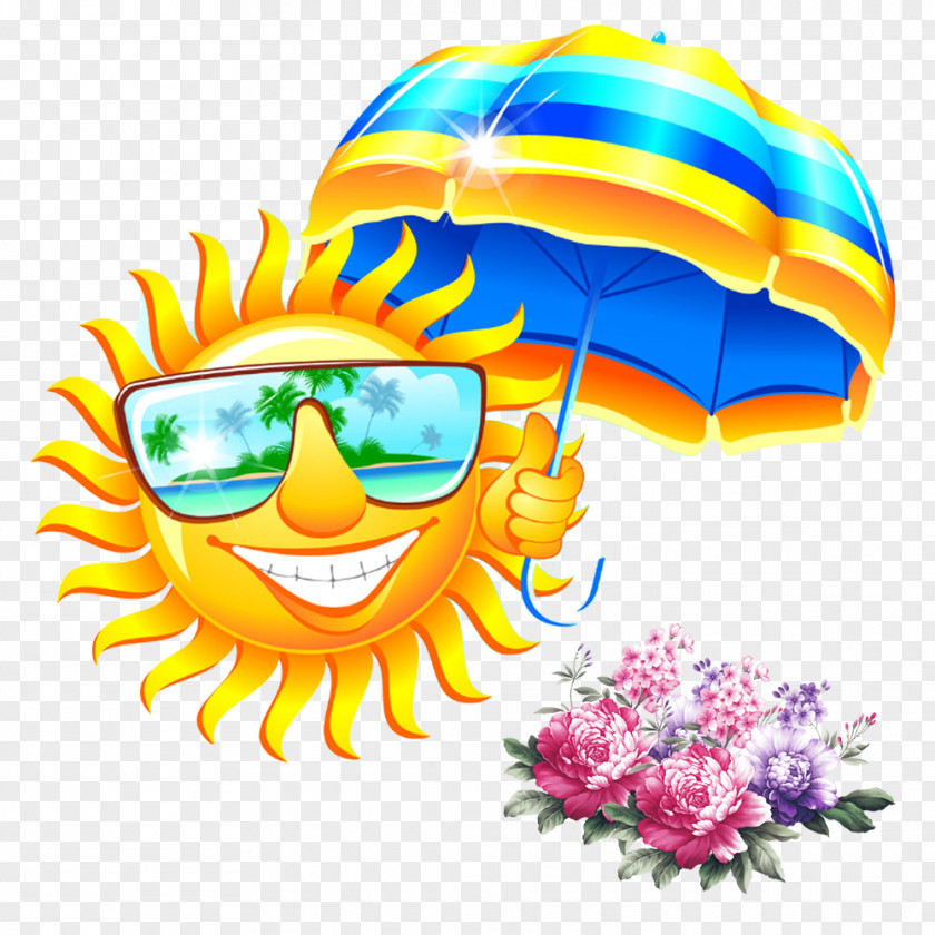 Fight Sun Umbrella Summer Sunglasses Clip Art PNG