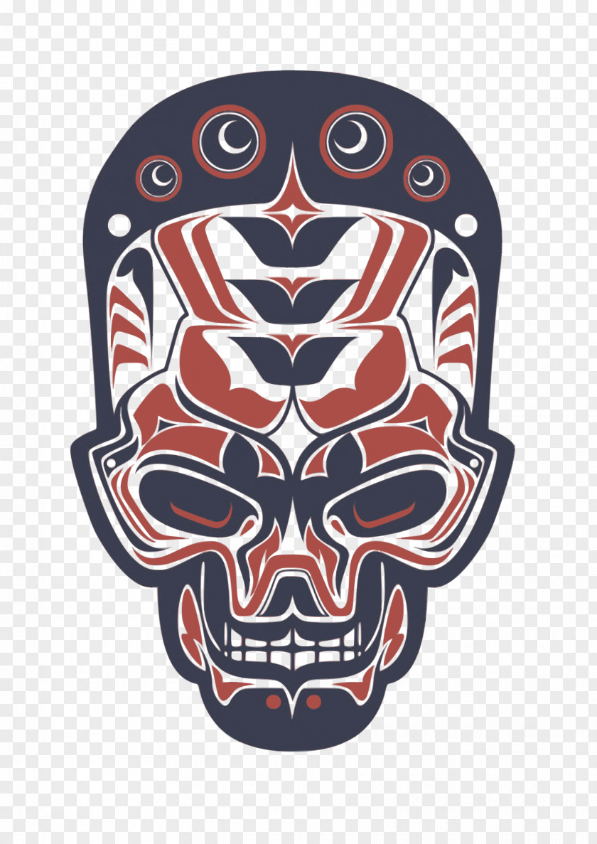 Indian Skull Cliparts Haida Gwaii People Tattoo Drawing PNG