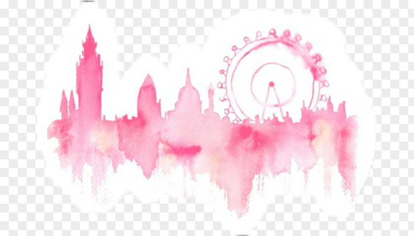 London Watercolor Painting Drawing Skyline PNG