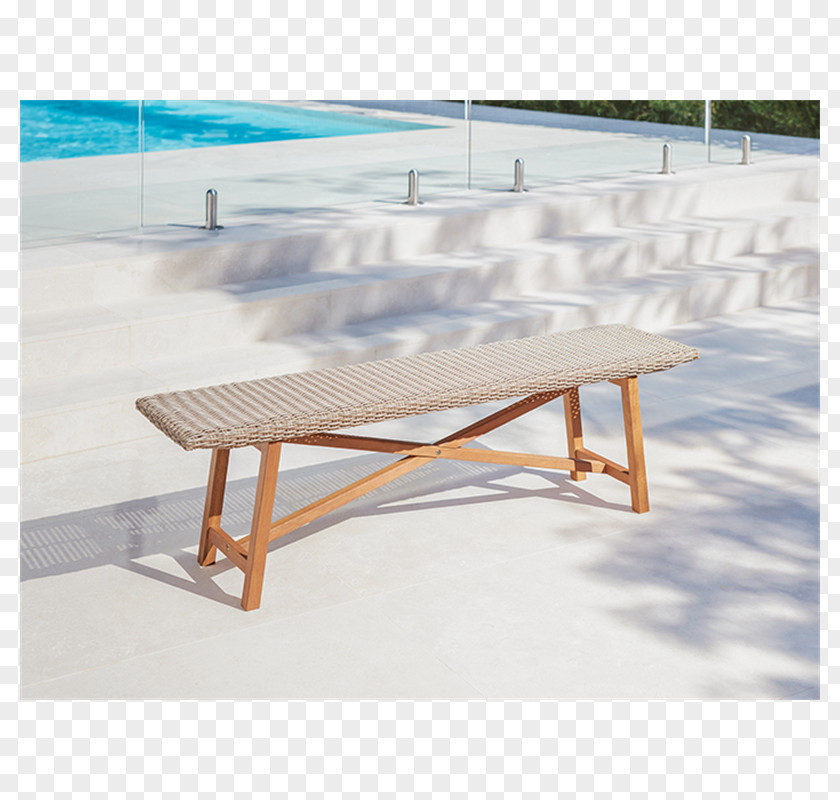 Table Bench Mimosa Wood Sunlounger PNG