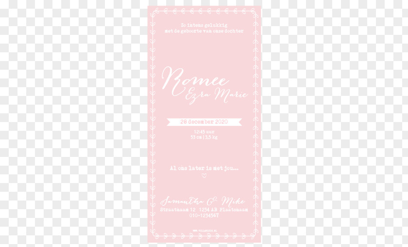 Wedding Invitation Convite Pink M Font PNG