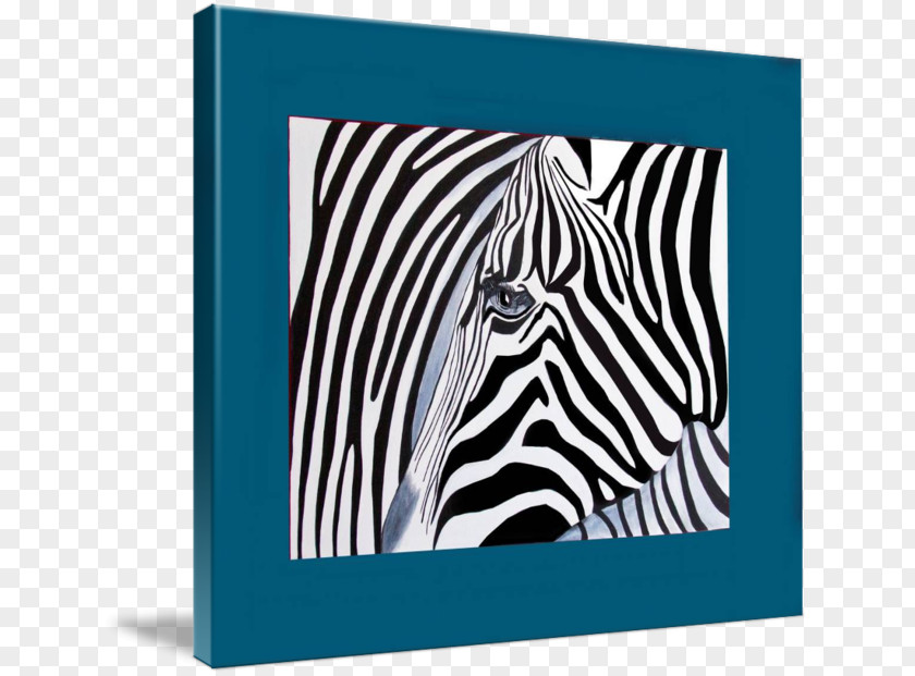 Abstract Blue Zebra Art Painting Fine PNG