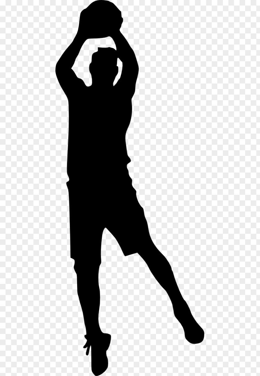 Blackandwhite Standing Basketball Cartoon PNG