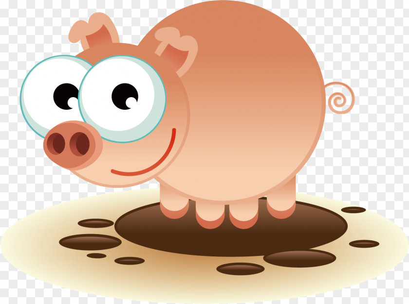 Cartoon Pig Material Domestic Clip Art PNG