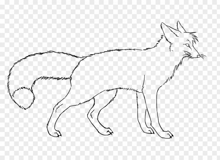 Dog Breed Red Fox Line Art Wildlife PNG