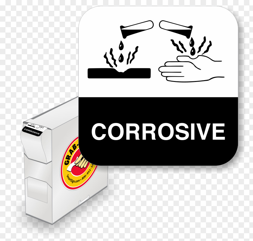 Irregular Labels HAZMAT Class 8 Corrosive Substances Dangerous Goods Sticker Label PNG