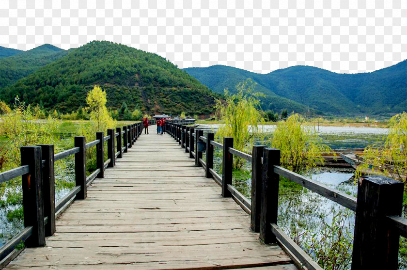 Lugu Take The Marriage Bridge Lake Lijiang Nakhi People PNG