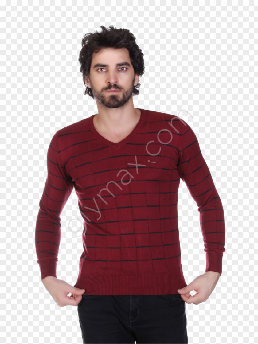 BAKLAVA T-shirt Sweater Maroon Collar Sleeve PNG
