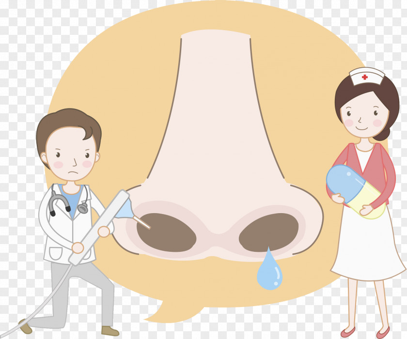 Cartoon Nose Common Cold Nasal Congestion Rhinitis Sinusitis PNG