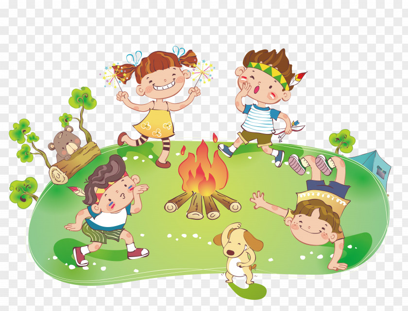 Family Fun Child Cartoon Illustration PNG