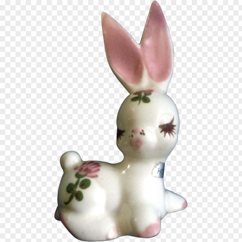 Hand-painted Rabbit Easter Bunny Figurine PNG