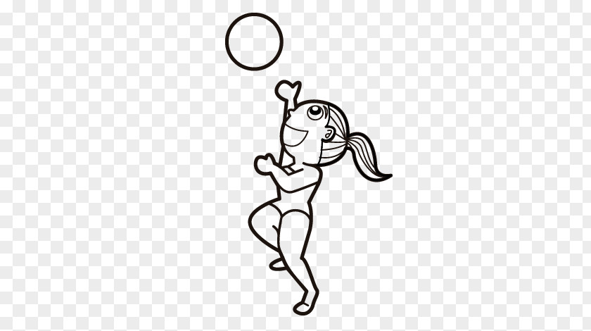 Volleyball Beach Drawing Coloring Book Sports PNG