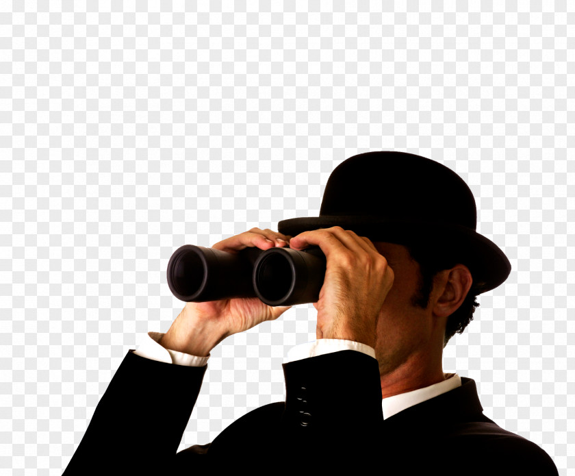A Man With Telescope Binoculars Small PNG