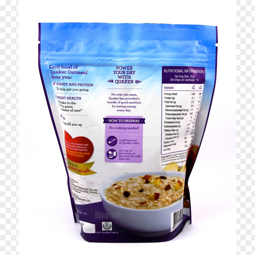 Breakfast Cereal Quaker Instant Oatmeal Rice Cake Oats Company PNG