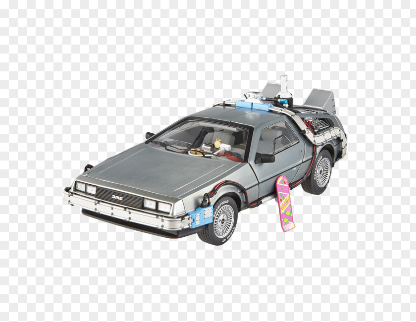 Car DeLorean Time Machine Hot Wheels Die-cast Toy 1:18 Scale Diecast PNG