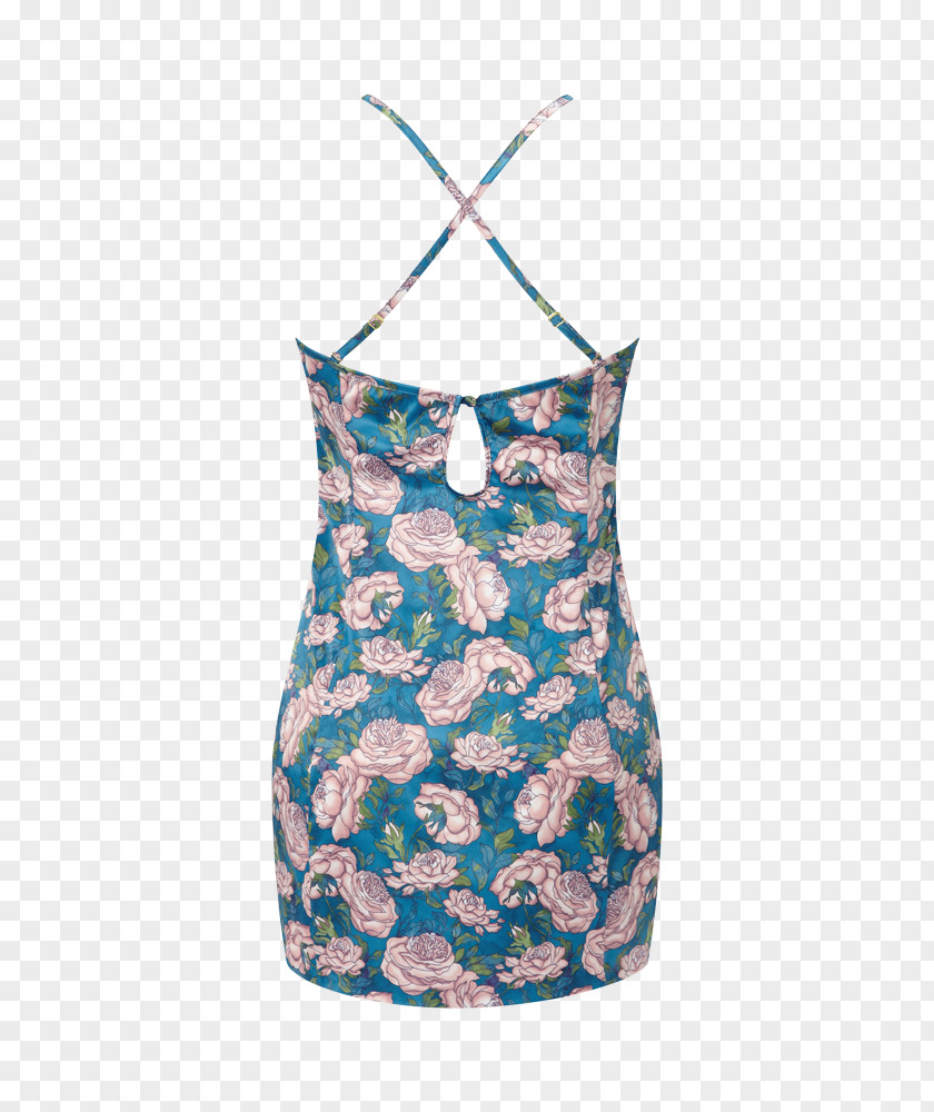 Japanese Tea Swimsuit Neck Dress Turquoise PNG