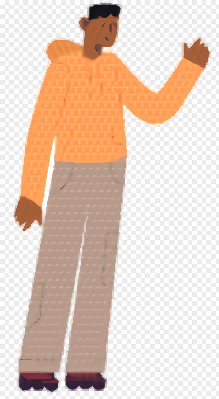 Orange Standing Background PNG
