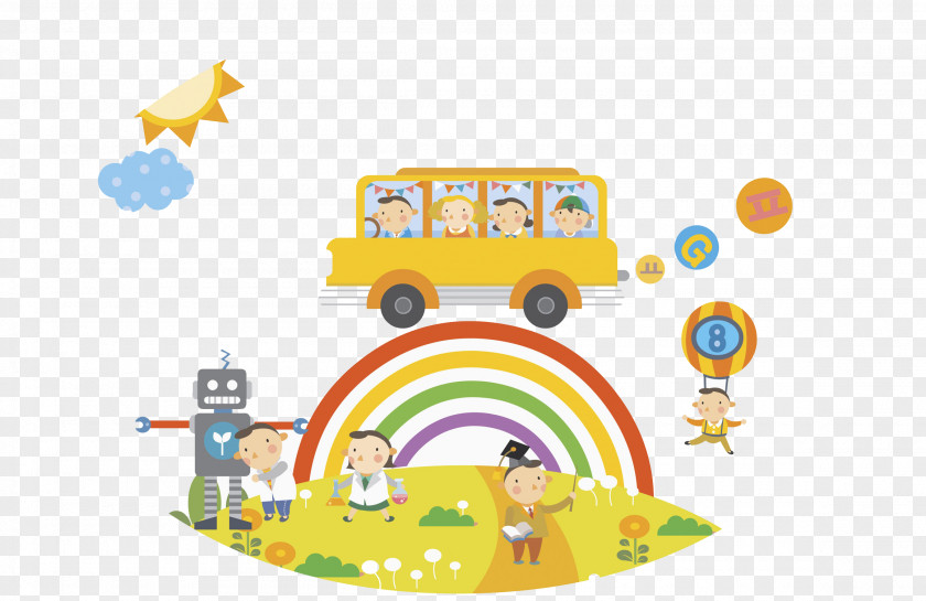 Rainbow Children Child Illustration PNG