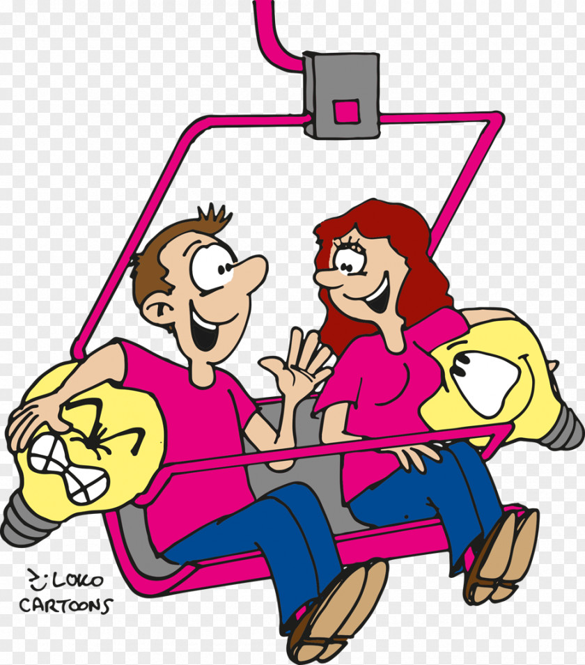 Cartoon Male Drawing Ski Lift Clip Art PNG