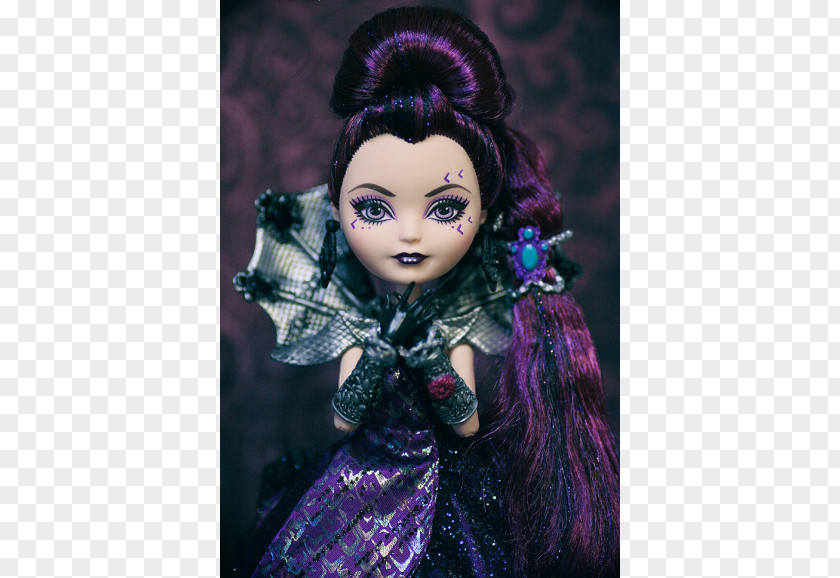 Ever After High Raven Queen Monster Barbie Doll PNG