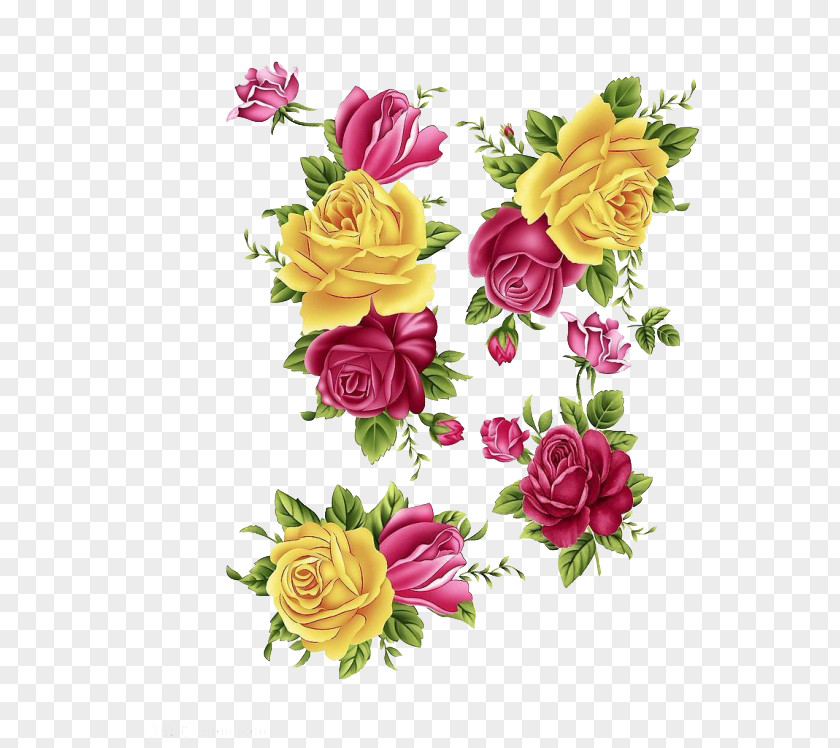 Flower Bouquet Rose Floral Design PNG