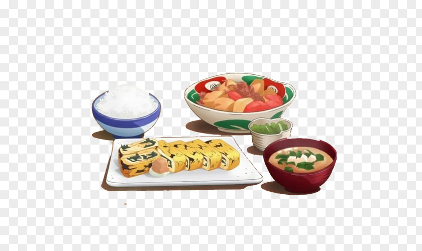 Omelet Rice Packages Hand Painting Material Picture Omelette Bacon Stuffing Sushi Meatloaf PNG