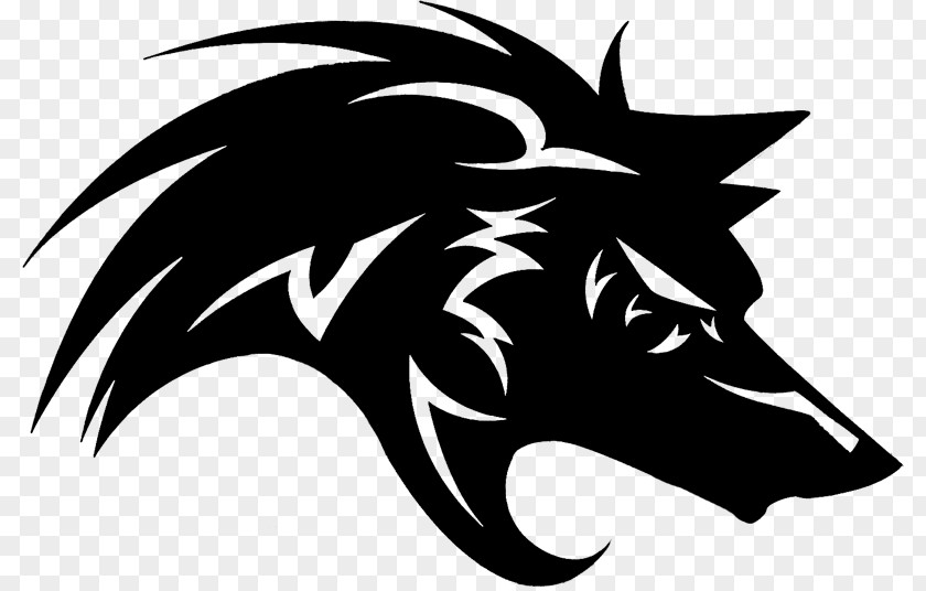 Wolf Vector Gray Black Logo PNG